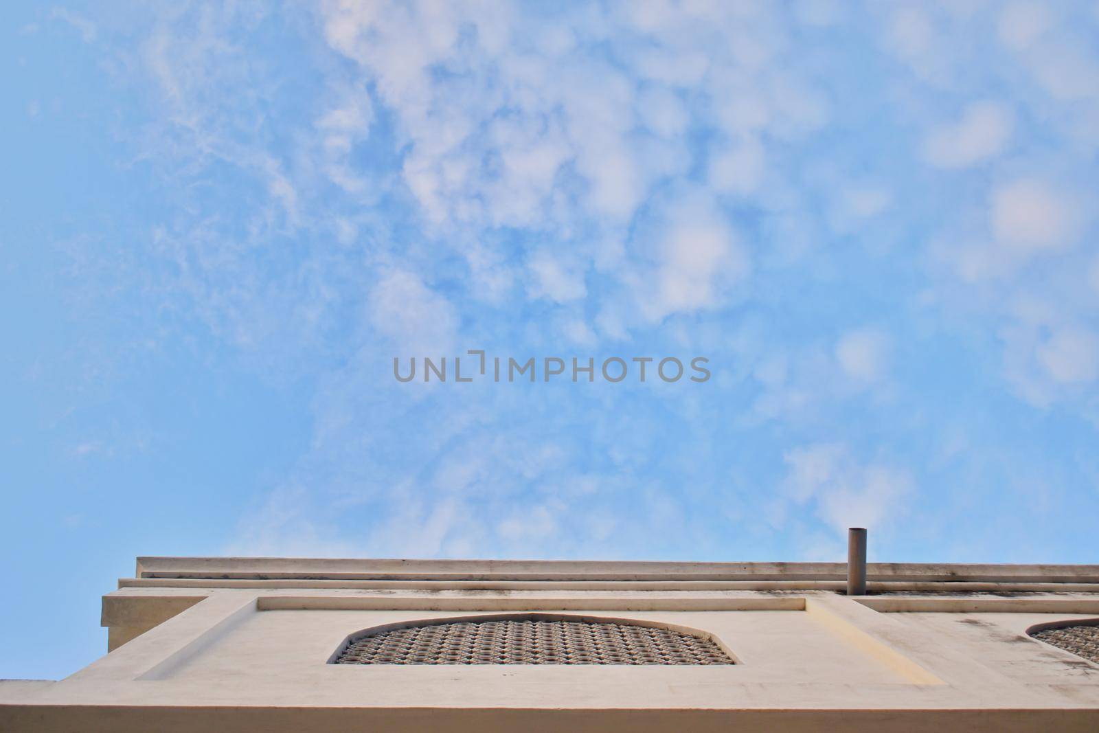 Windows of a Local Mosque, Masjid and blue sky by tabishere