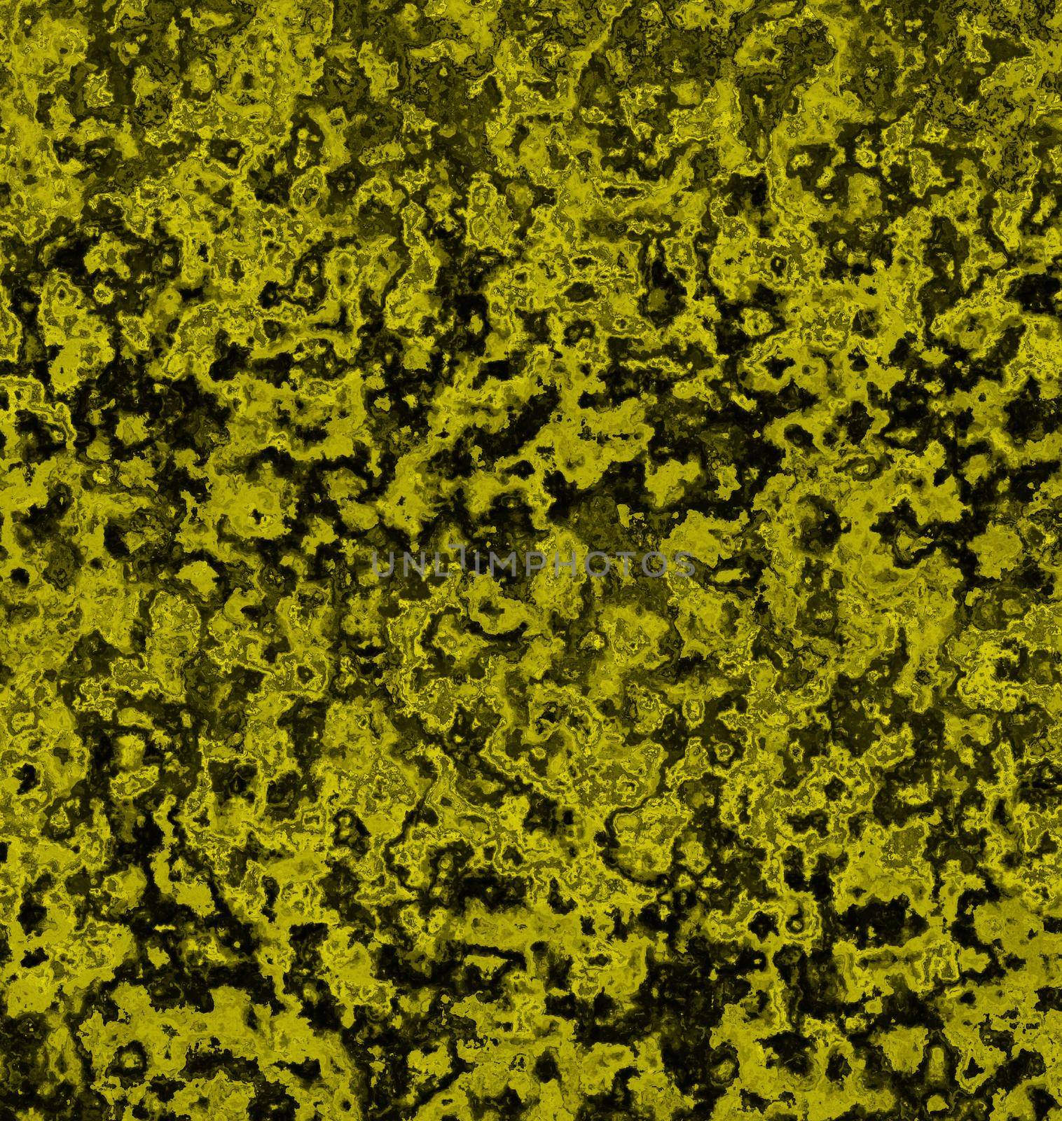 Wavy and haphazard mixing of yellow shades on black canvas. Concept of home decor and interior designing by tabishere