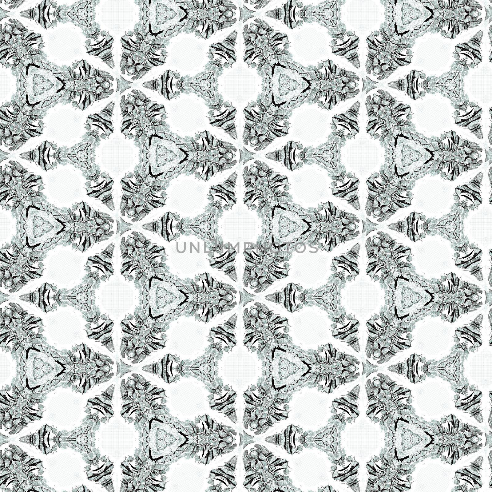 Monochromatic patterns and designs on solid sheet of wallpaper. Concept of home decor and interior designing by tabishere