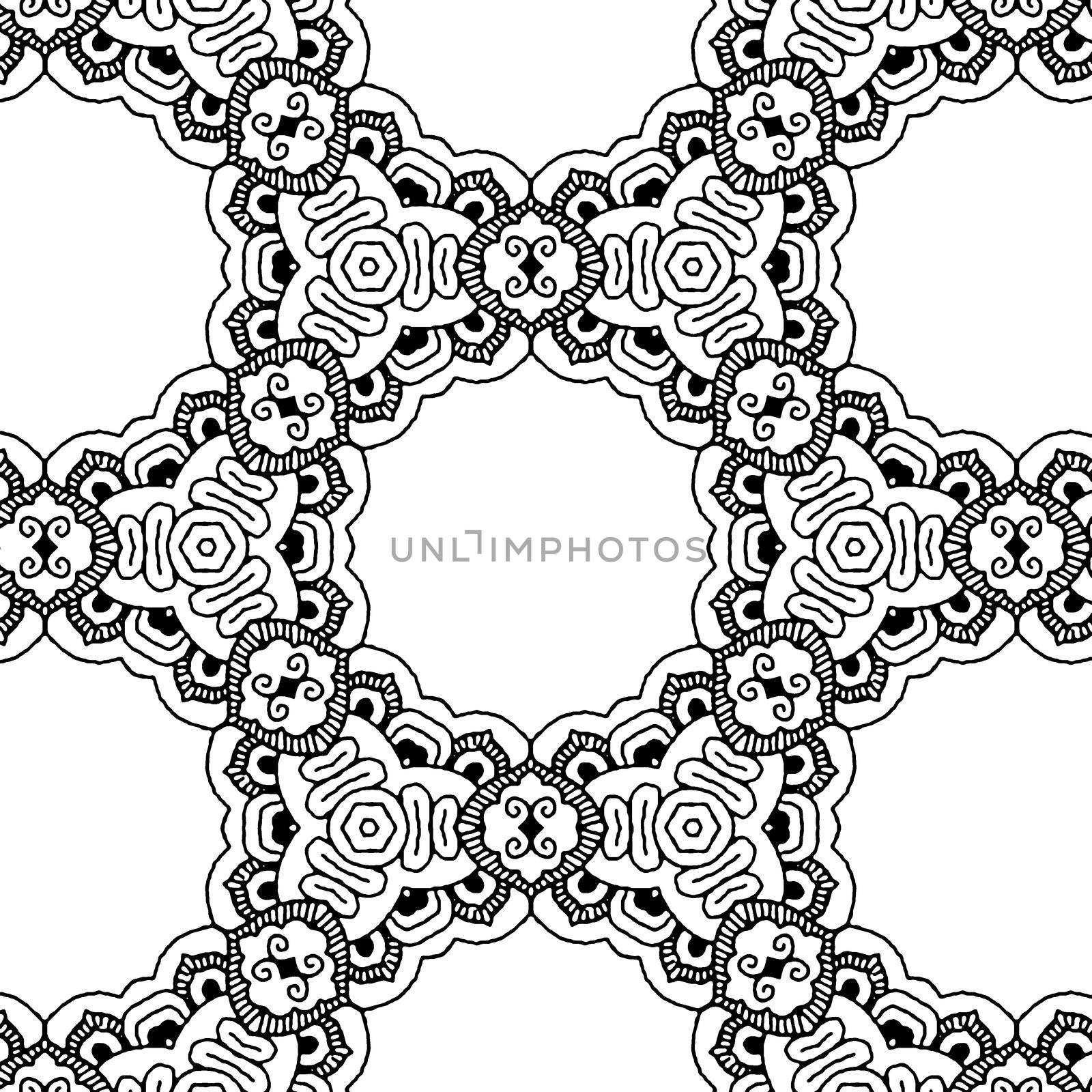 Beautiful and elegant monochromatic and grey symmetrical pattern designs on solid sheet of wallpaper by tabishere