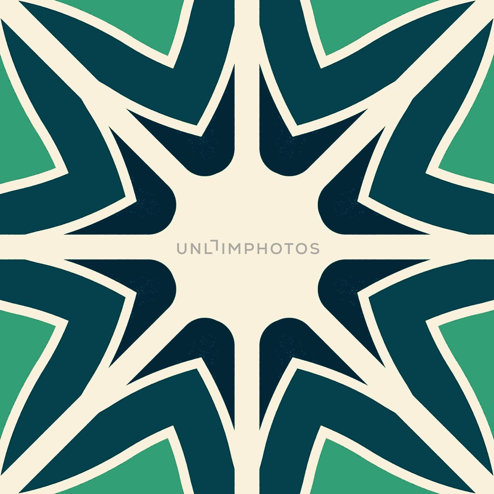 Beautiful shades of green color symmetrical patterns designs
