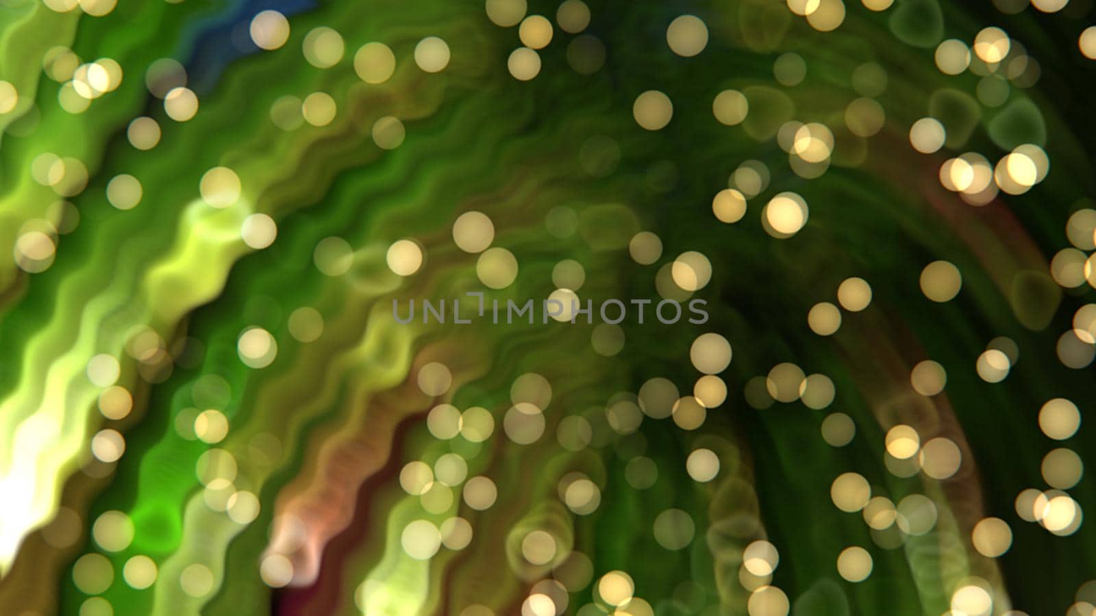 Abstract textured green background with yellow bokeh. Design, art