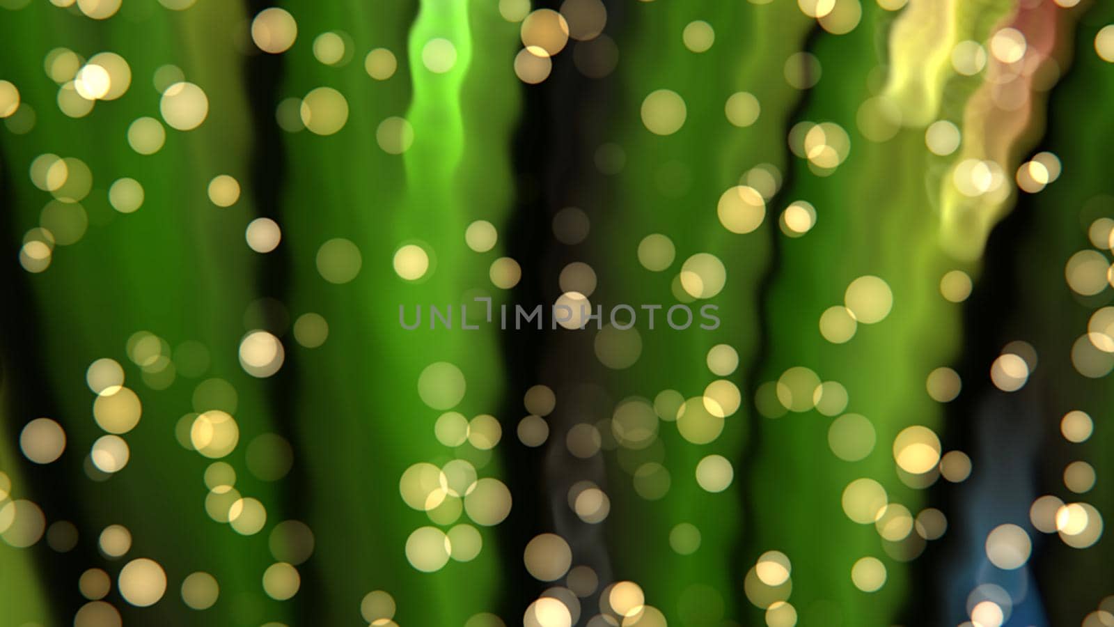 Abstract textured green background with yellow bokeh. Design, art