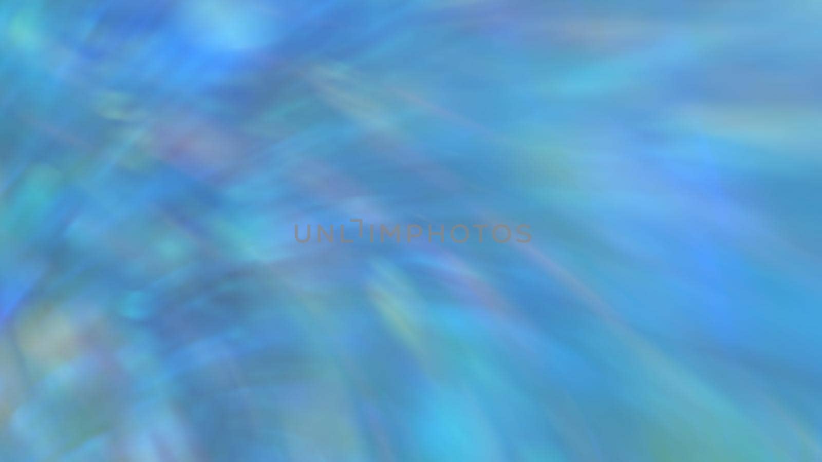 Abstract blue gradient blurred background with rainbow highlights. Design, art