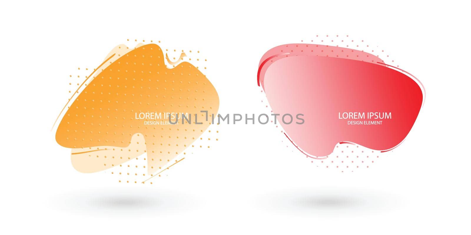 Fluid frame isolated on white background. Set of abstract liquid shapes, colorful elements, gradient waves with geometric lines, dynamical forms. Vector flat design for banners, flyers, business card.