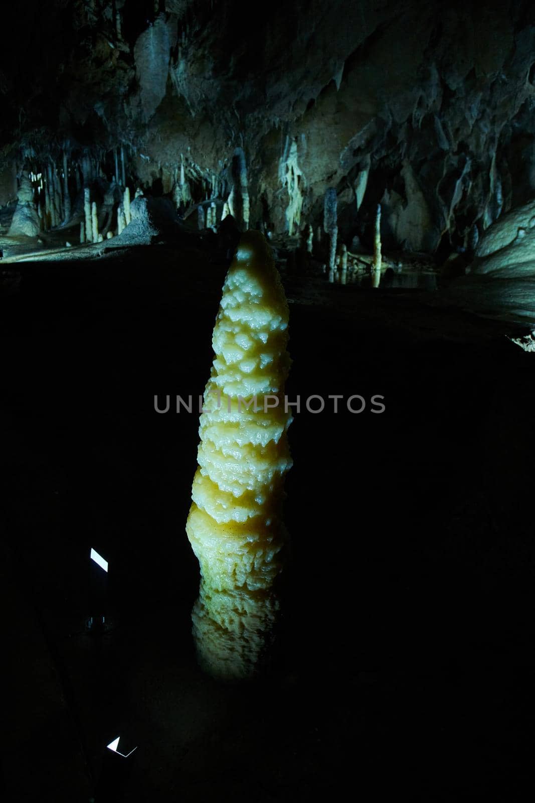 Limestone formations inside Macocha caves, Czech Republic