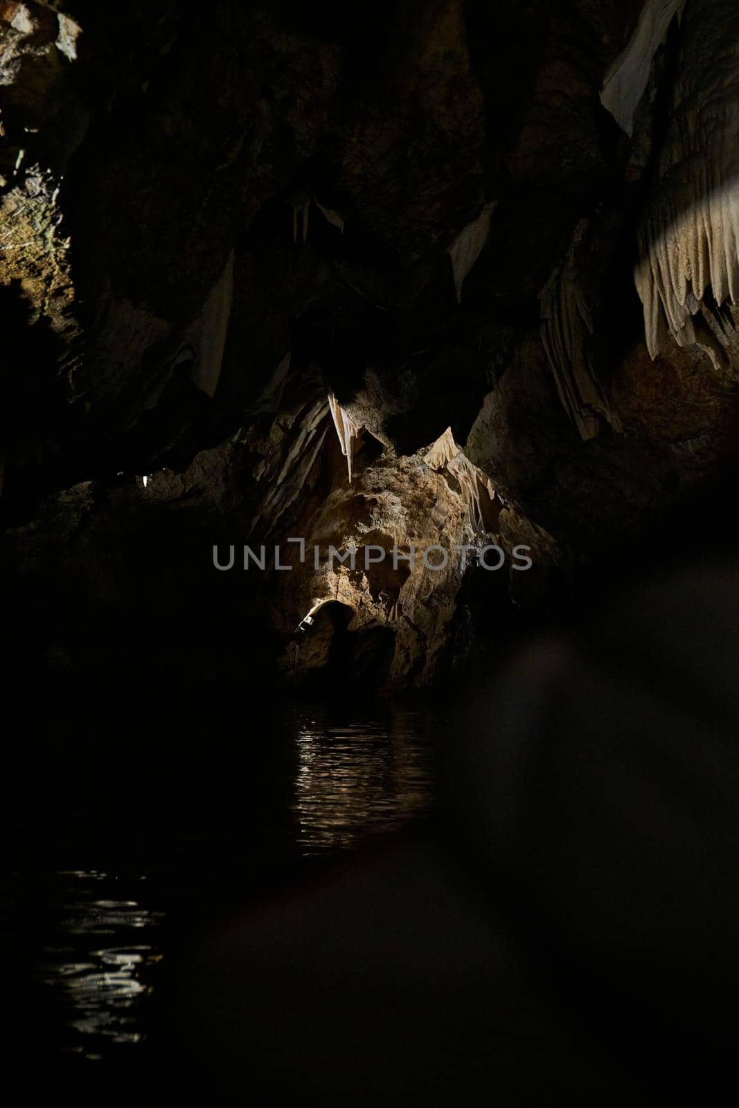 Limestone formations inside Macocha caves, Czech Republic