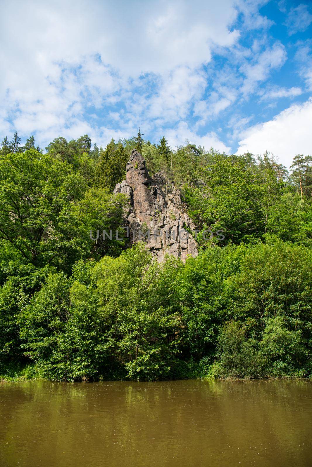 Rock formation Svatoske skaly near Karlovy Vary by Jindrich_Blecha
