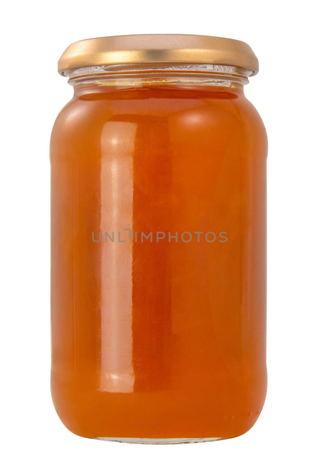 Isolated Jar Of Apricot Jam by mrdoomits