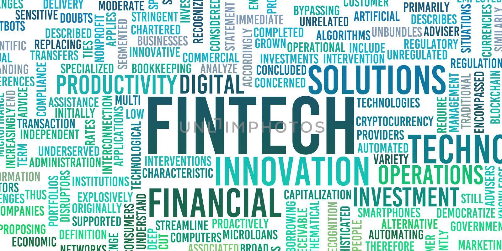 Fintech Financial Technology Business Concept as Abstract