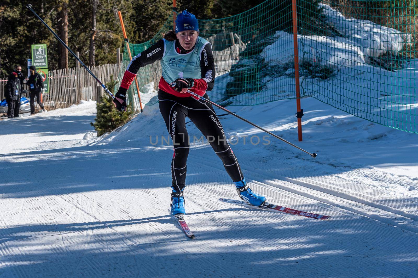 Naturlandia, Andorra : 2021 March 20 : Yulia Surikova RUS in the 2021 World Triathlon Winter Championships Andorra