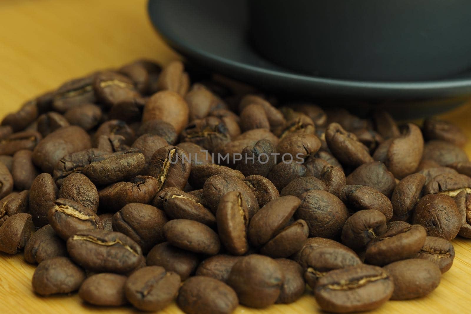 Natural coffee beans, the background of brown coffee beans. by Olga26