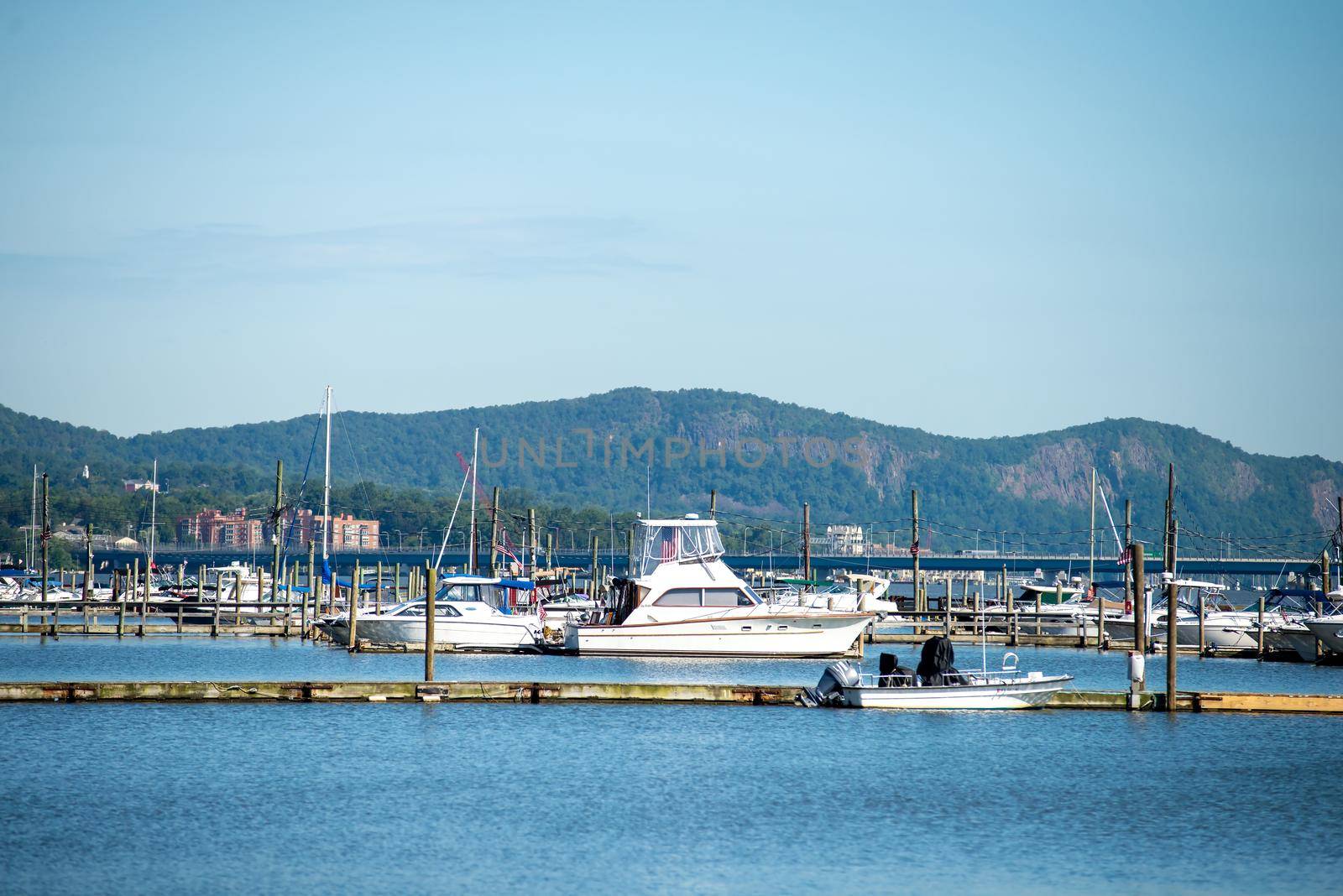 scenes around tappan zee bridge on hudson river