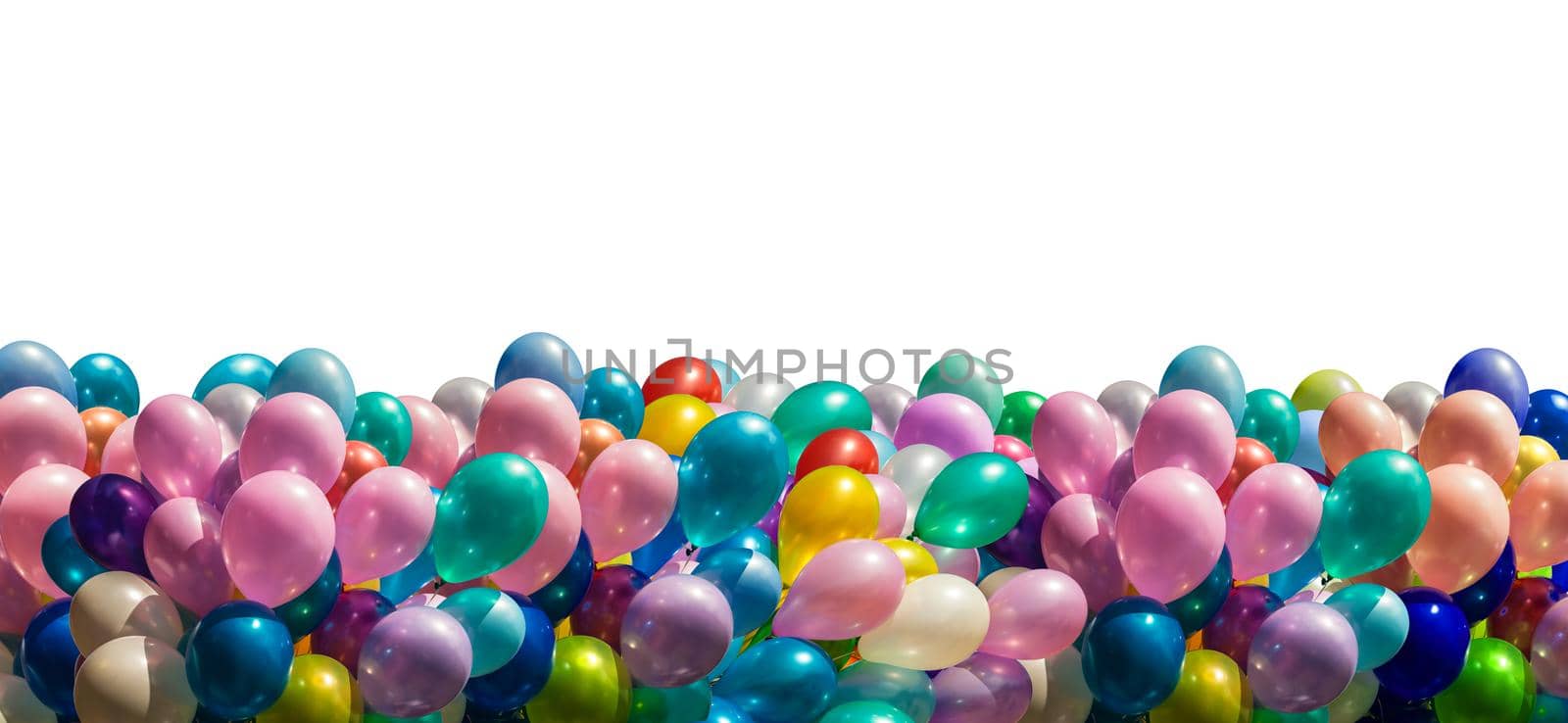 Multi-colored balloons isolated on white by palinchak