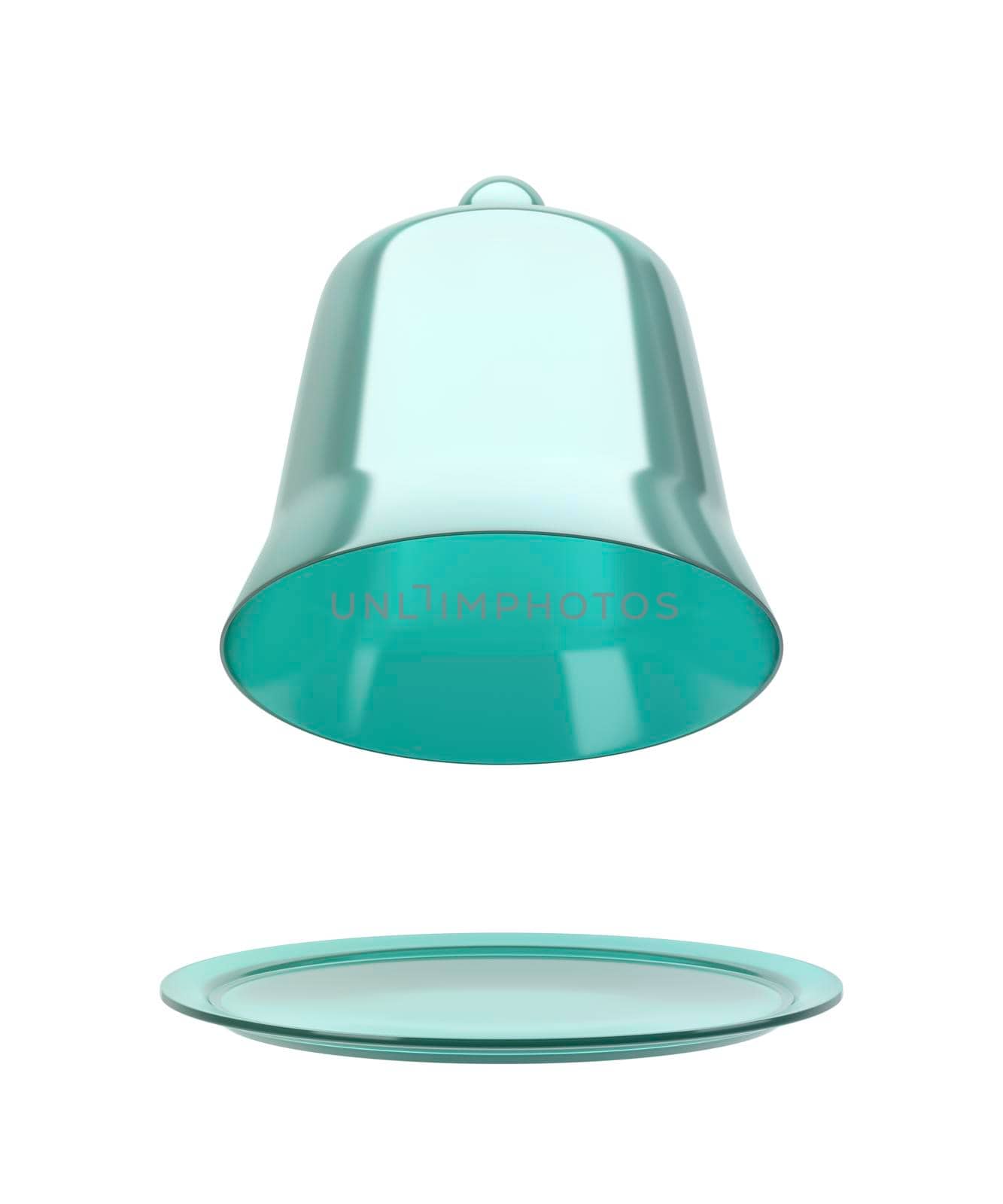 Glass cloche on white background by magraphics