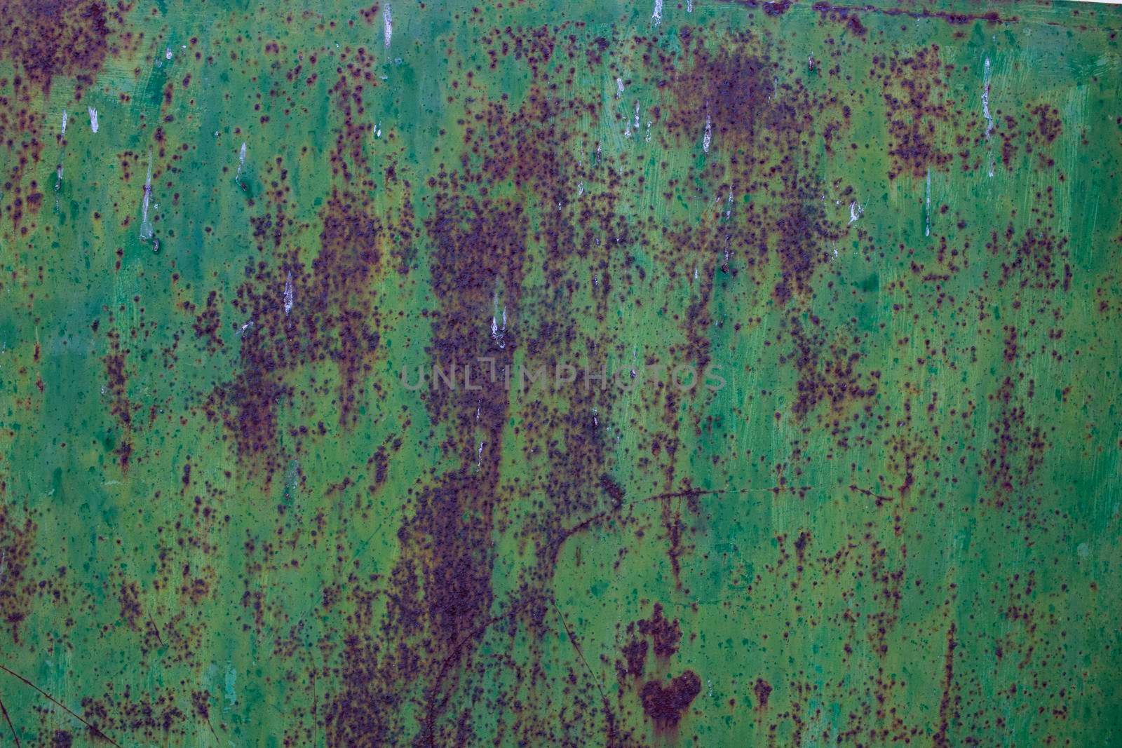 Metal of a metal door, weathered in southern Andalusia, Spain