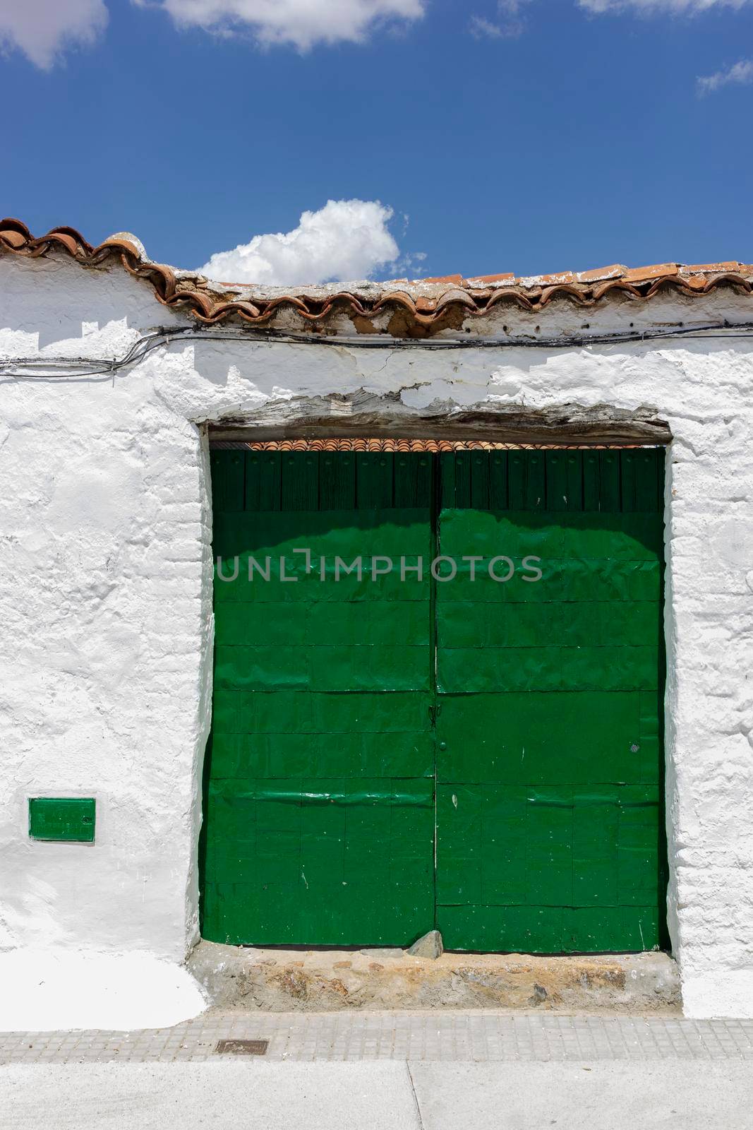Metal of a metal door, weathered in southern Andalusia, Spain