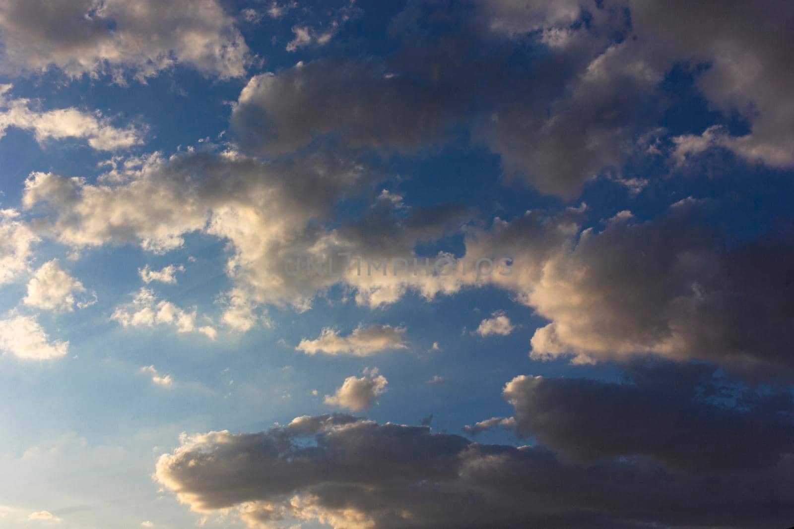 Blue sky full of fluffy clouds in southern of Spain by loopneo