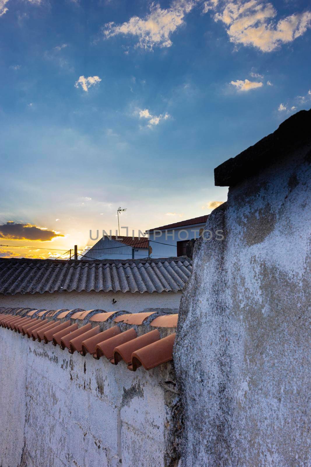 Wall of a house in southern Andalusia, Spain