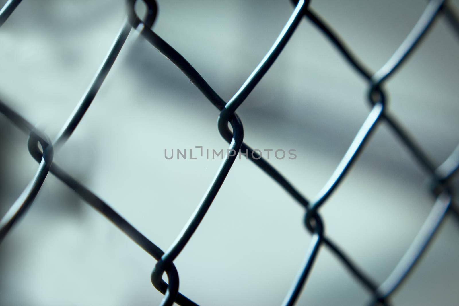 Grating with defocused rhombus shaped background. No people