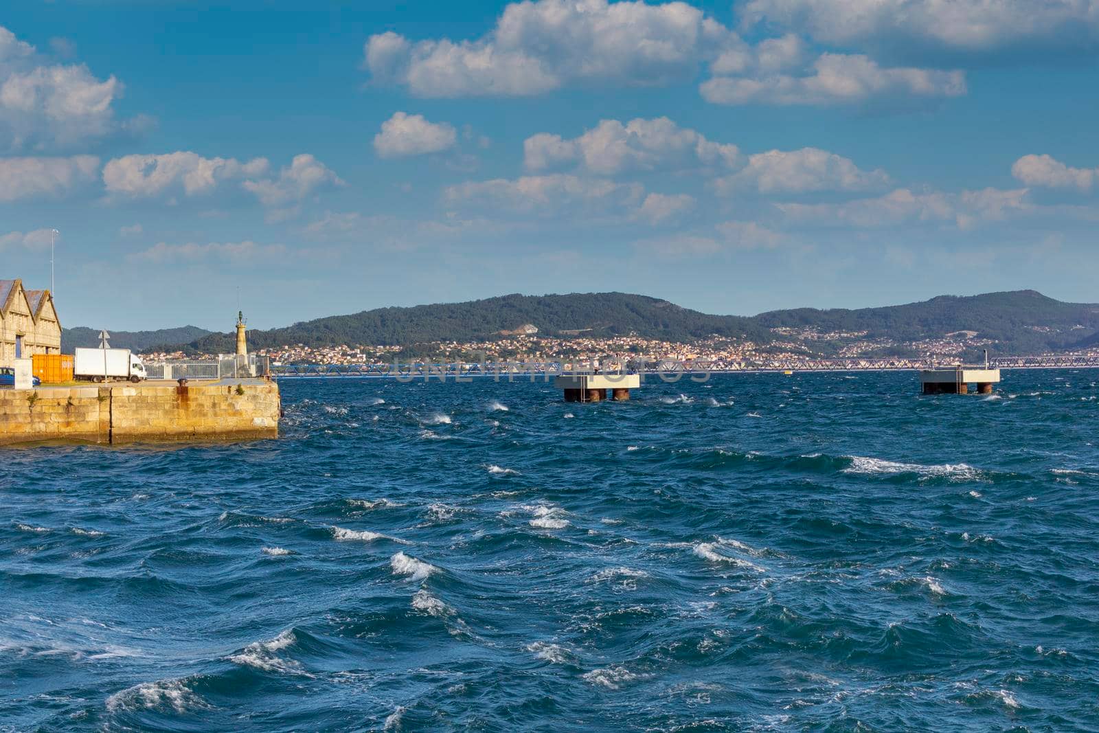 fishing port in the Atlantic Ocean, in Spain