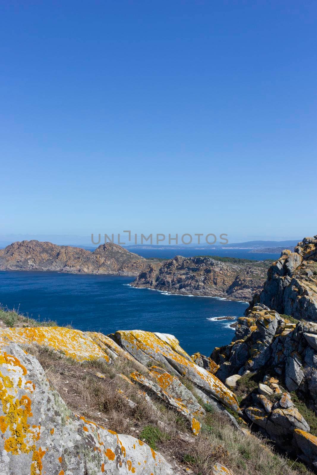 Paradise and mountainous island in the Atlantic ocean by loopneo