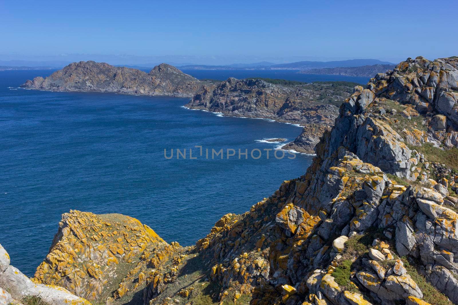 Paradise and mountainous island in the Atlantic ocean by loopneo