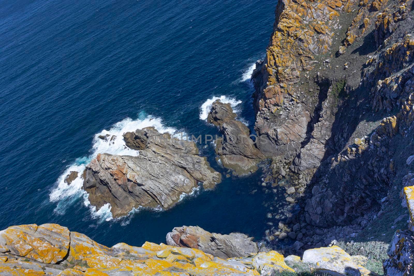 Paradise and mountainous island in the Atlantic ocean by loopneo