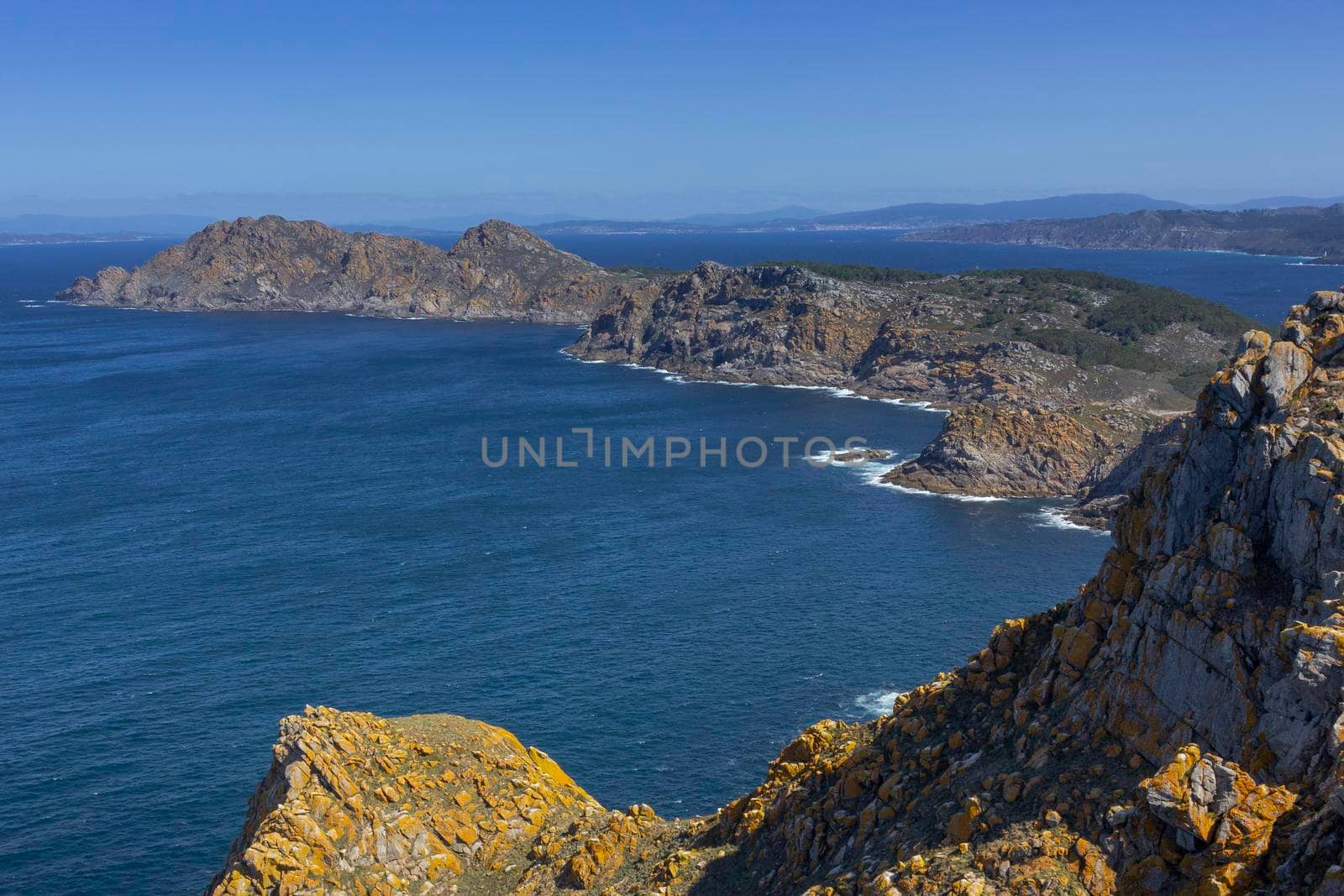 Paradise and mountainous island in the Atlantic ocean by loopneo