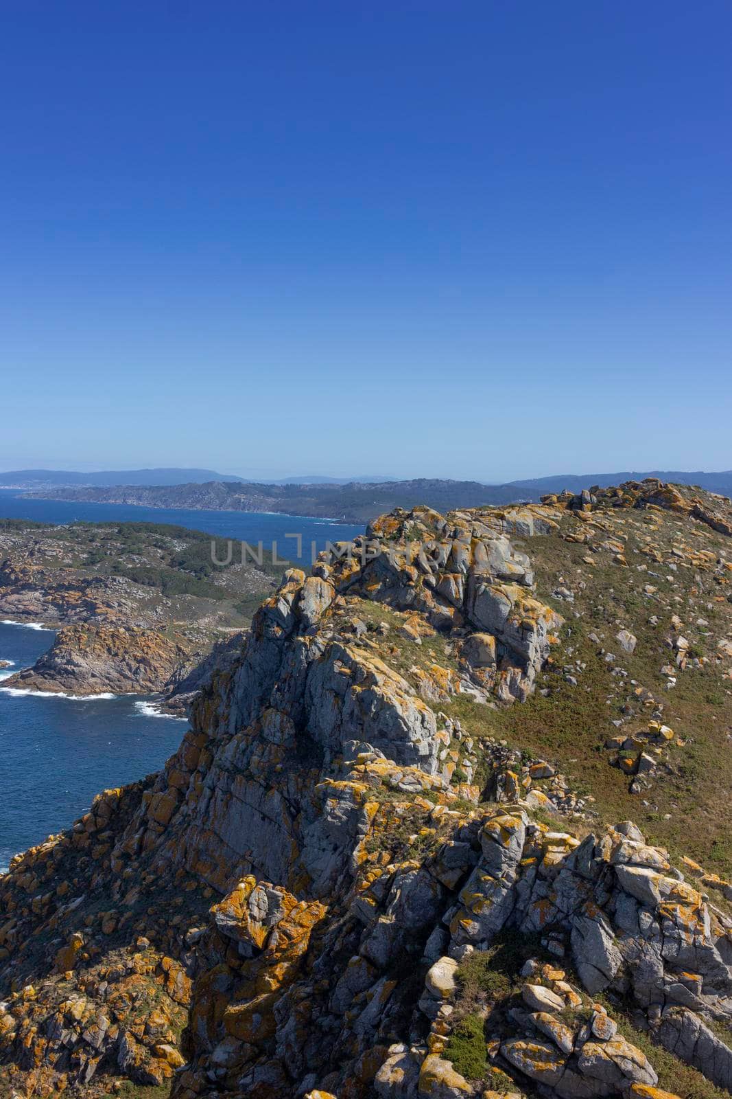 Paradise and mountainous island in the Atlantic ocean by loopneo