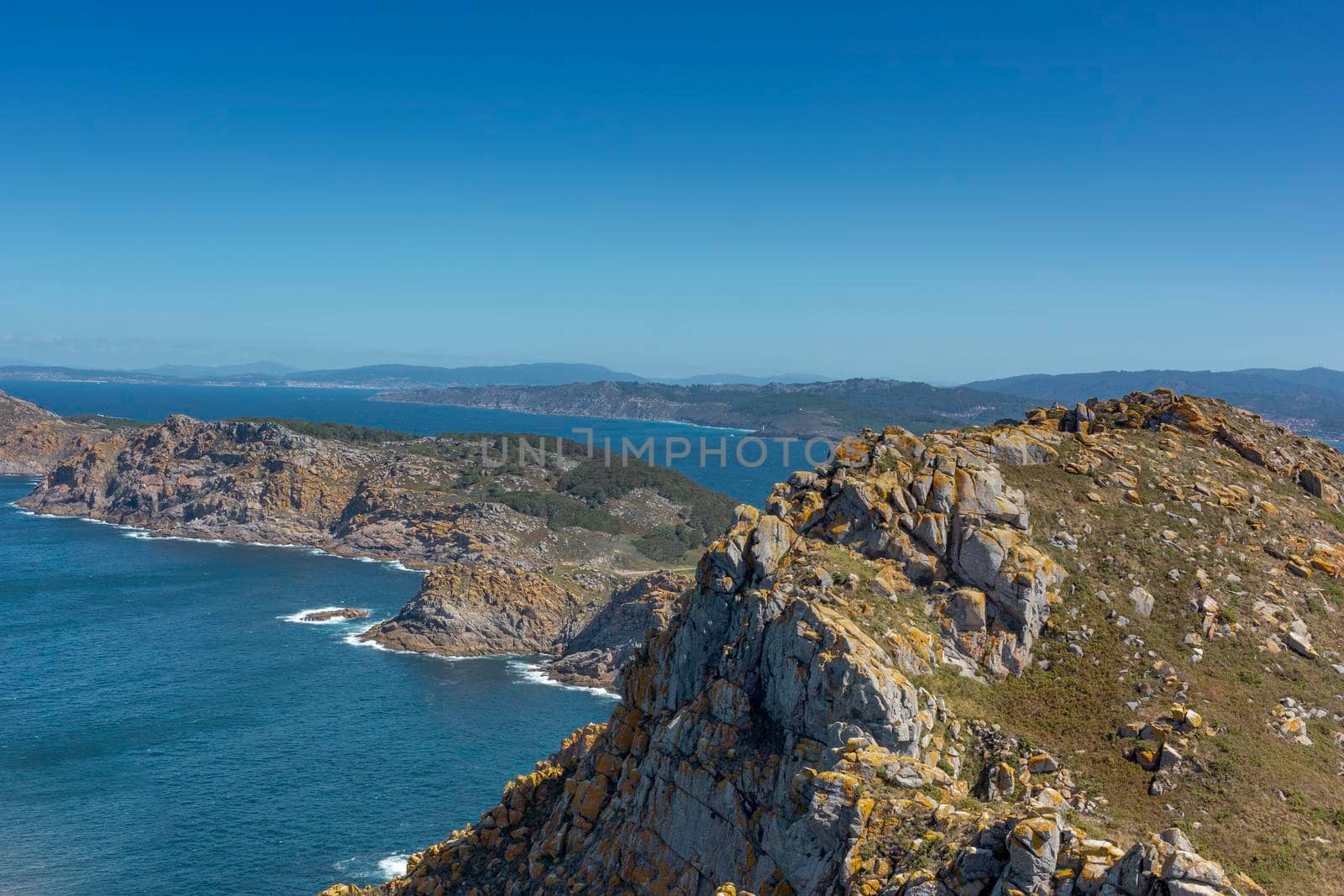 Paradise and mountainous island in the Atlantic ocean by loopneo