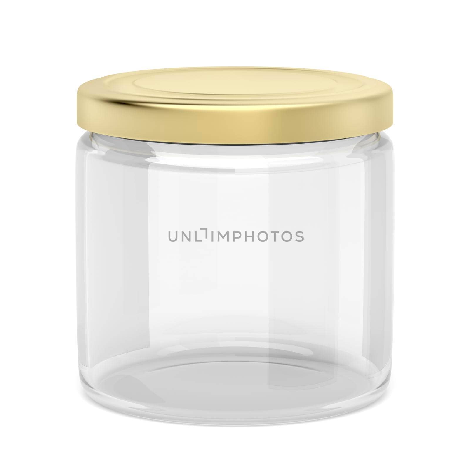 Glass jar with golden cap by magraphics