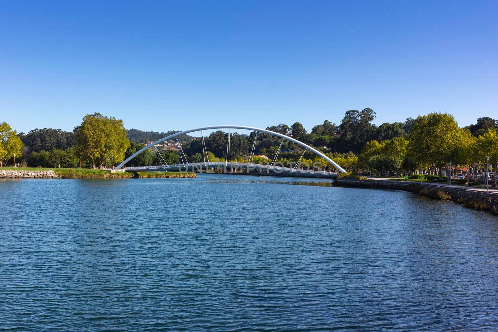 river in the city of pontevedra in galicia, spain by loopneo