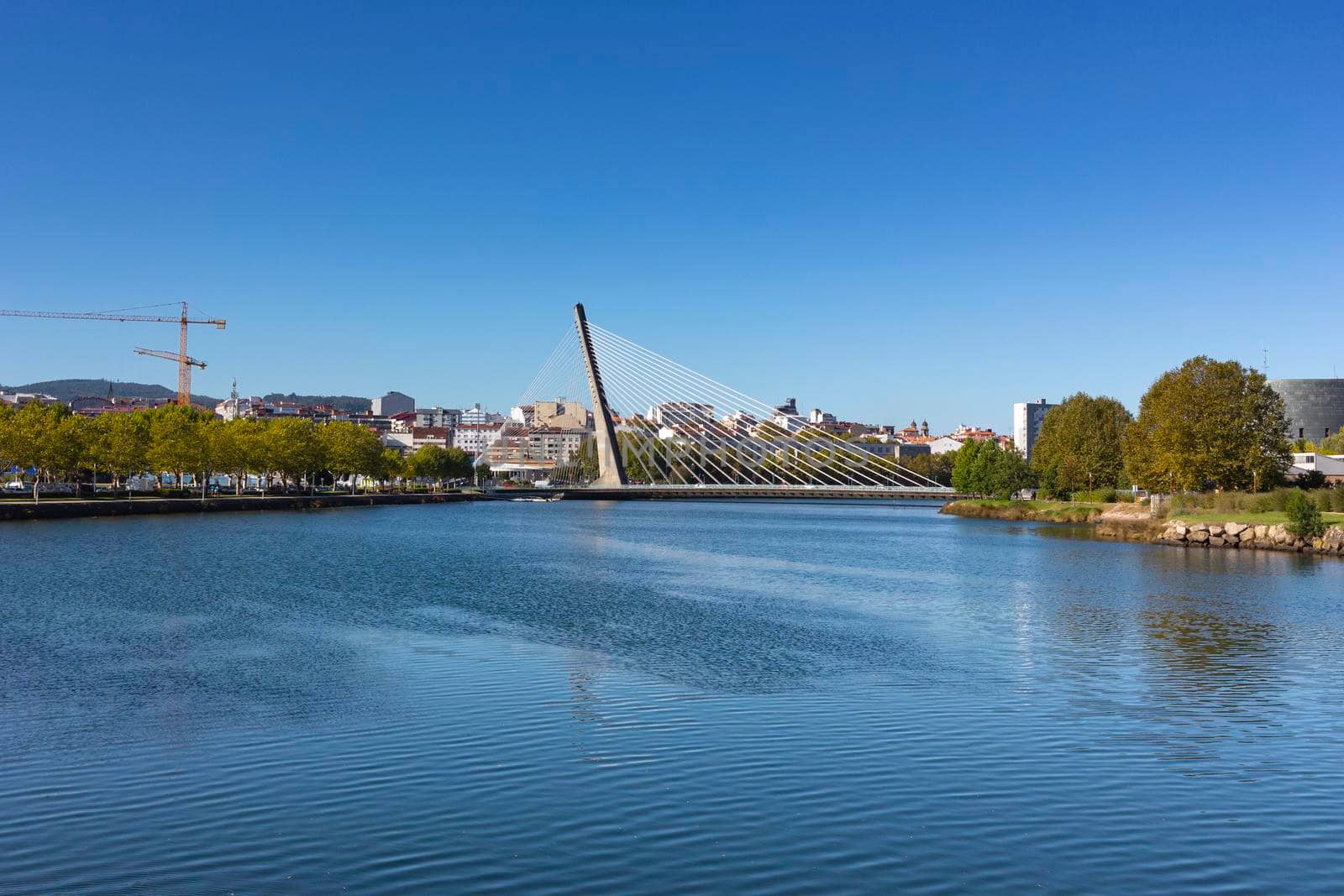 river in the city of pontevedra in galicia, spain by loopneo