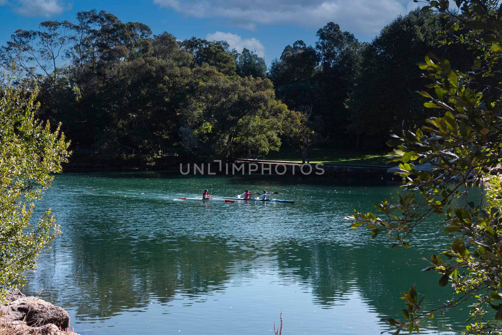 river in the city of pontevedra in galicia, spain by loopneo