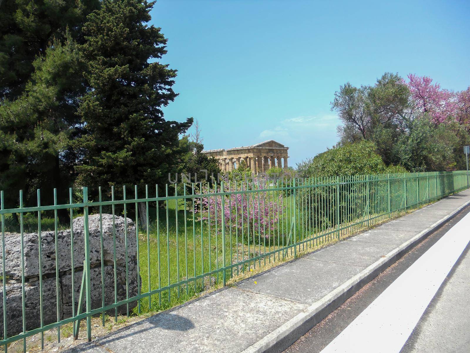 archaeological excavations sacred temple paestum in naples