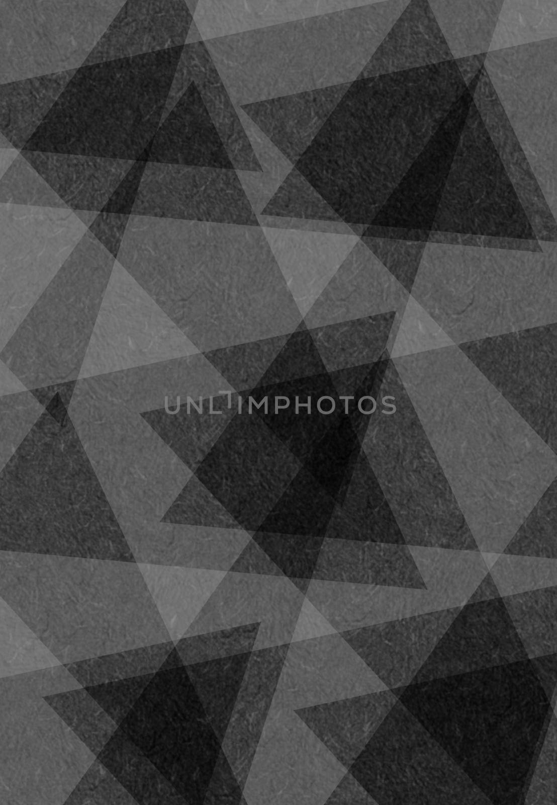 black and white abstract backgroundond triangle shapes with textured