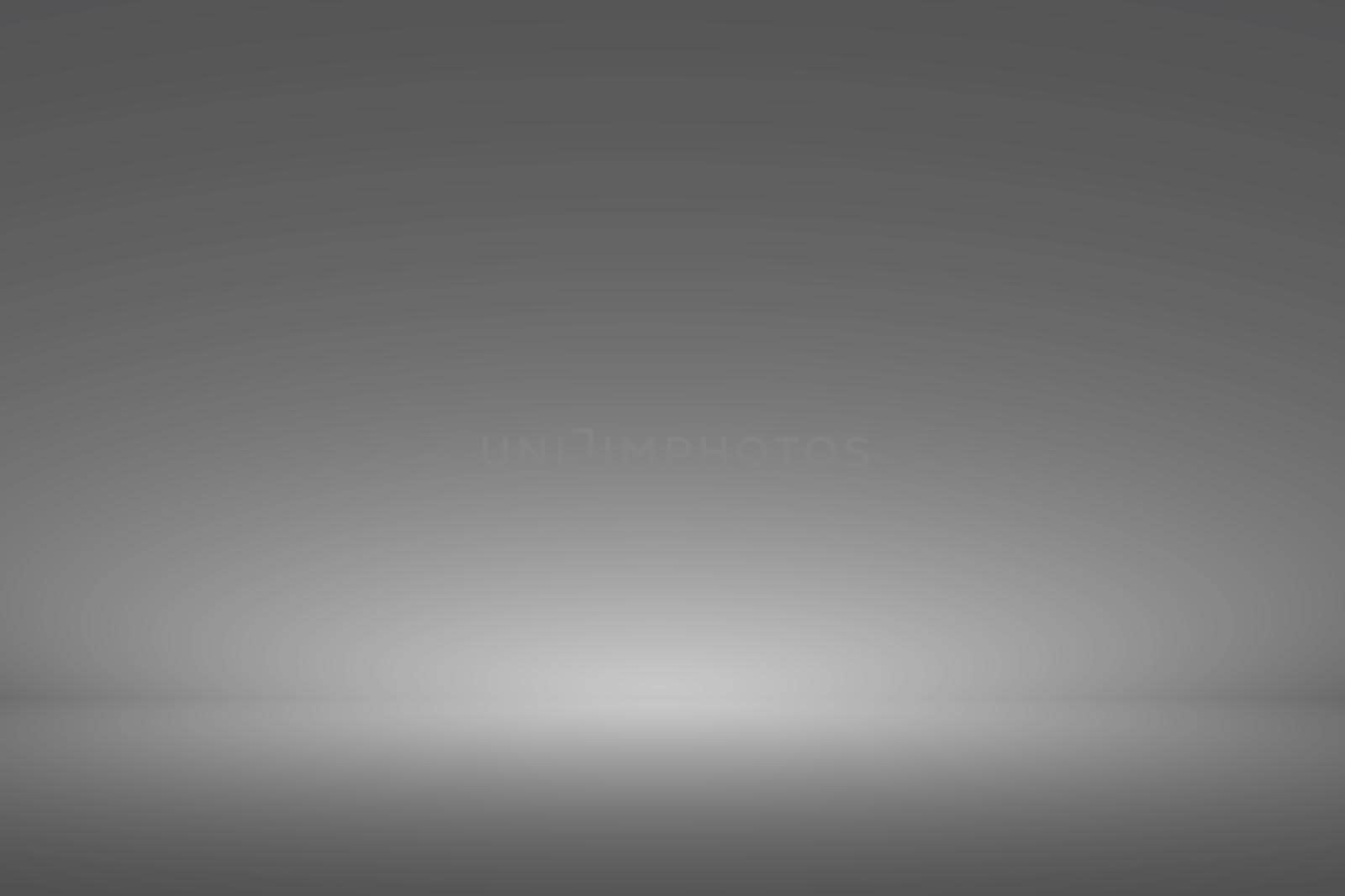 Empty Circular Dark Grey gradient with Black solid vignette lighting Studio wall and floor background well use as backdrop. Background empty room with space for your text and picture