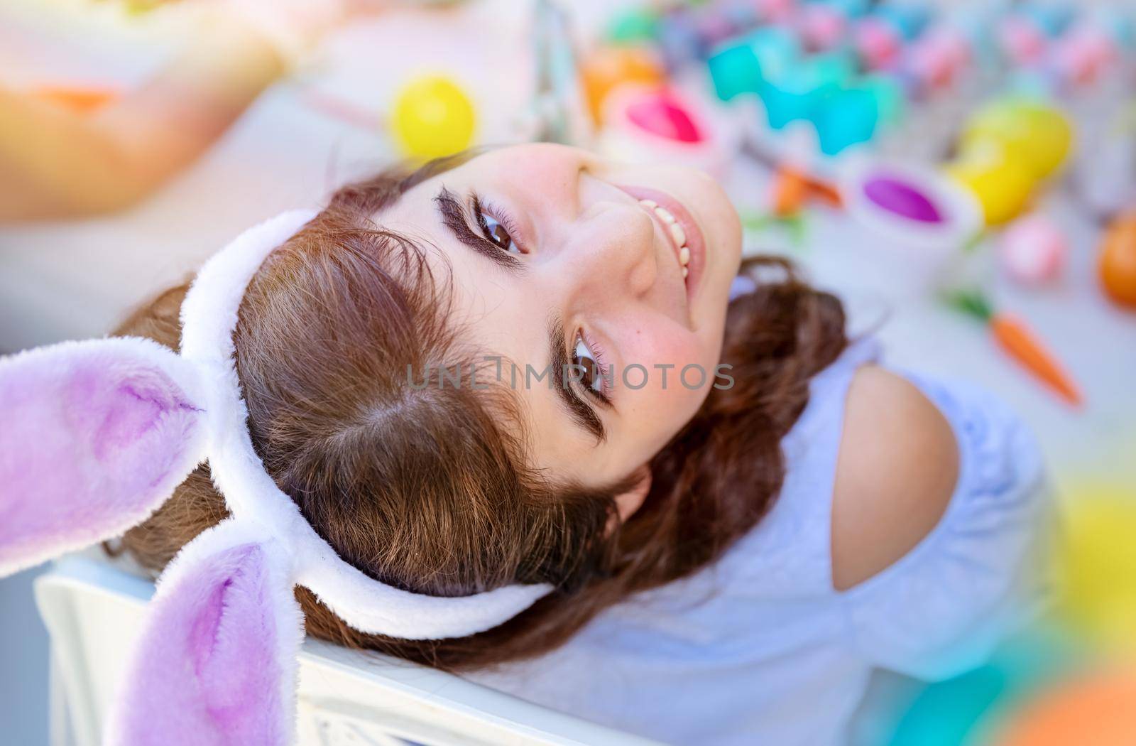 Little Girl Enjoying Easter by Anna_Omelchenko