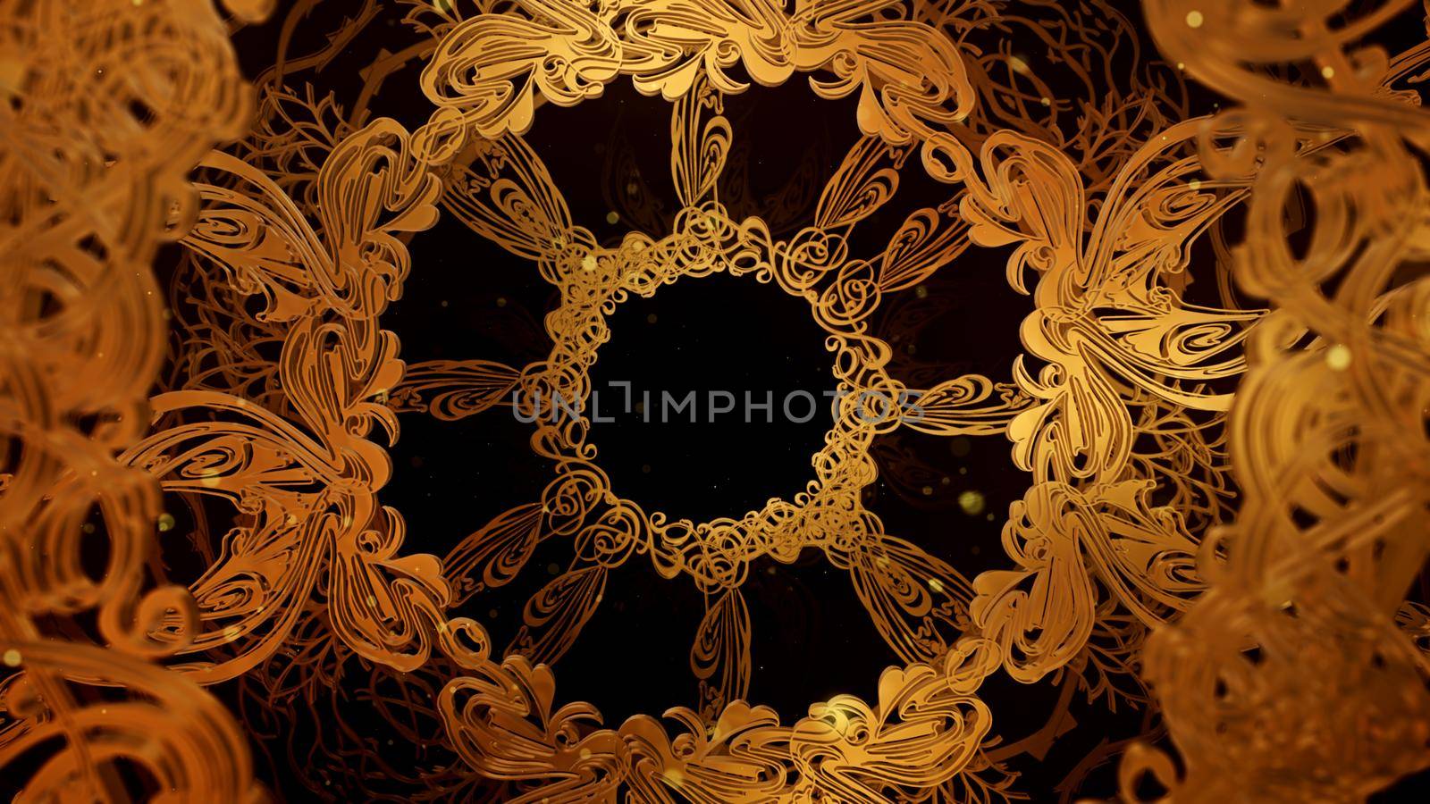 3D illustration Background for advertising and wallpaper in art nouveau frame vintage and fashion party scene. 3D rendering in decorative concept.
