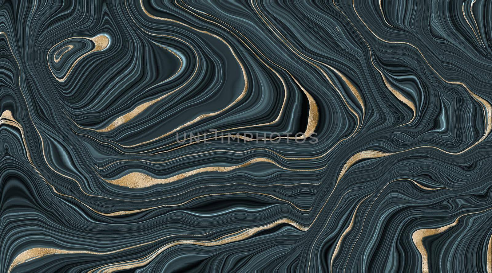Abstract Agate Background. Green Agate stone texture with gold. Fluid marbling effect with gold vein. Illustration