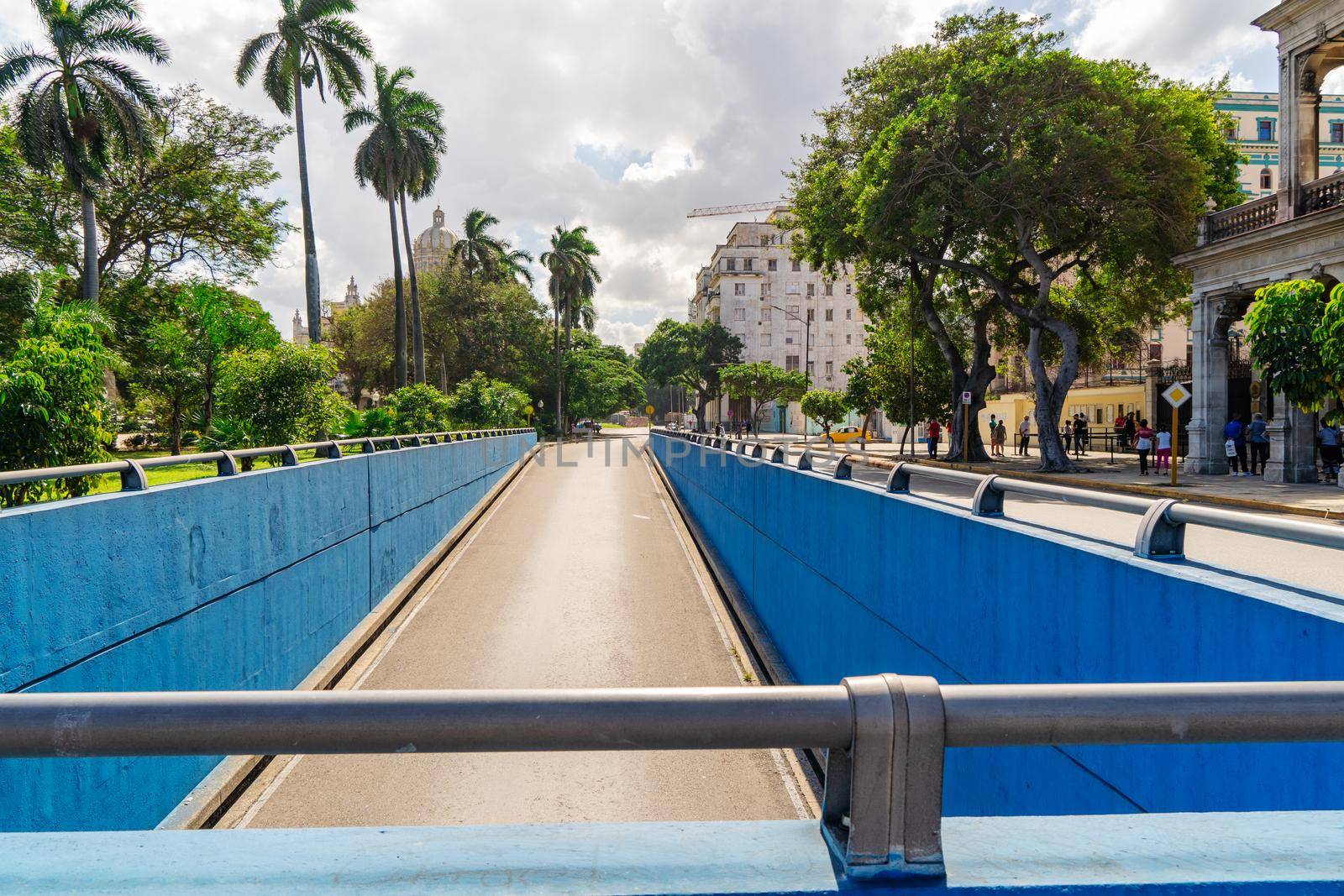 Havana Cuba. November 25, 2020: One of the exits of the tunnel of the bay of Havana