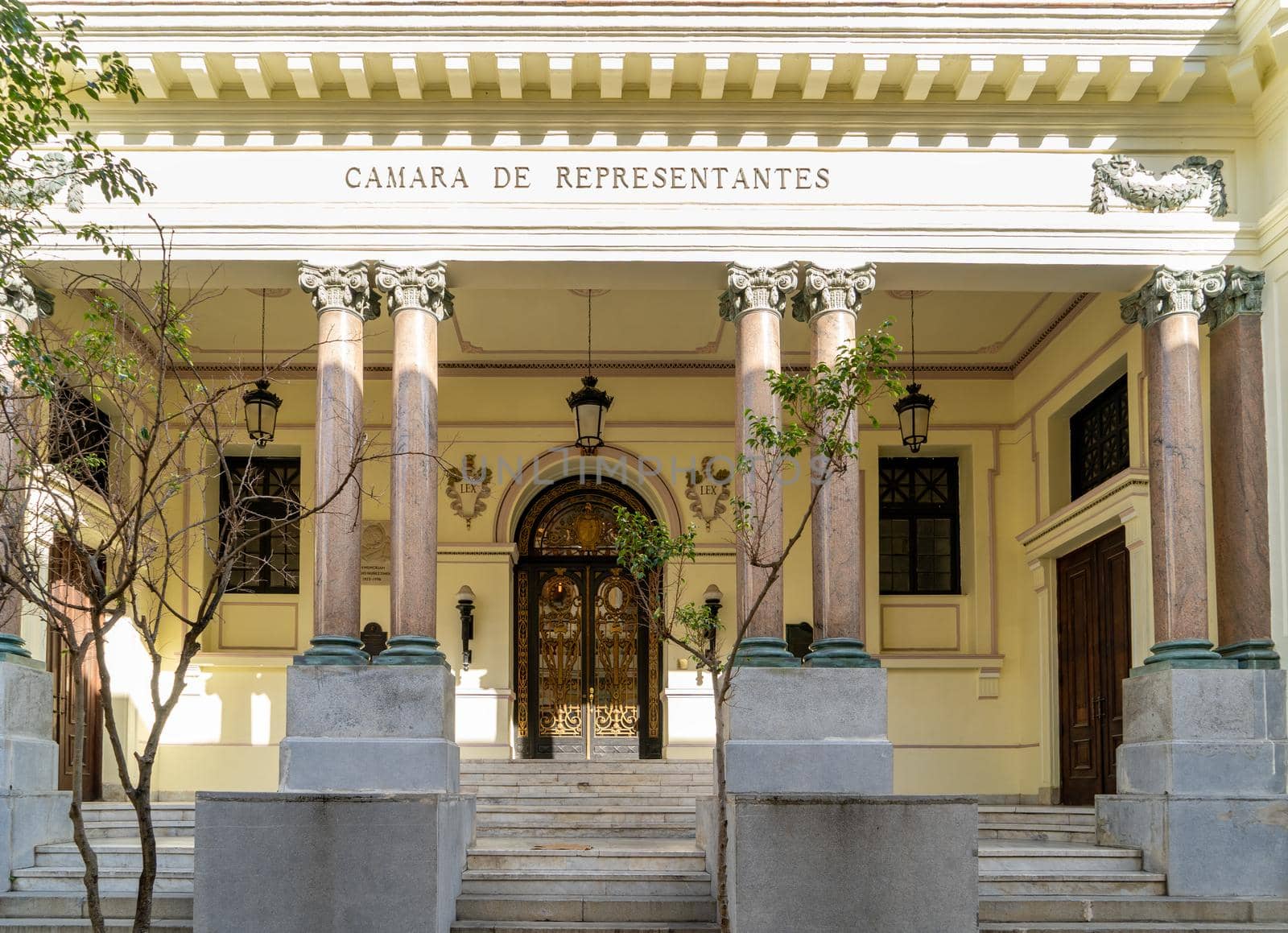 Havana Cuba. November 25, 2020: House of Representatives in Old Havana, current local government office