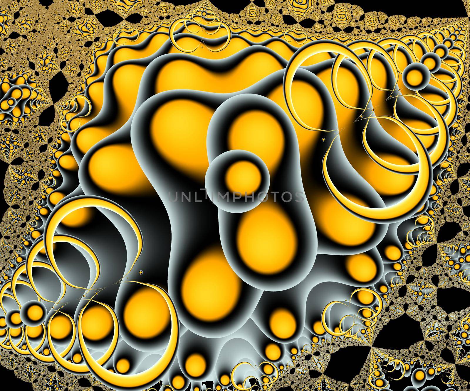 Computer generated abstract colorful fractal artwork for creative design, art, home decoration and entertainment