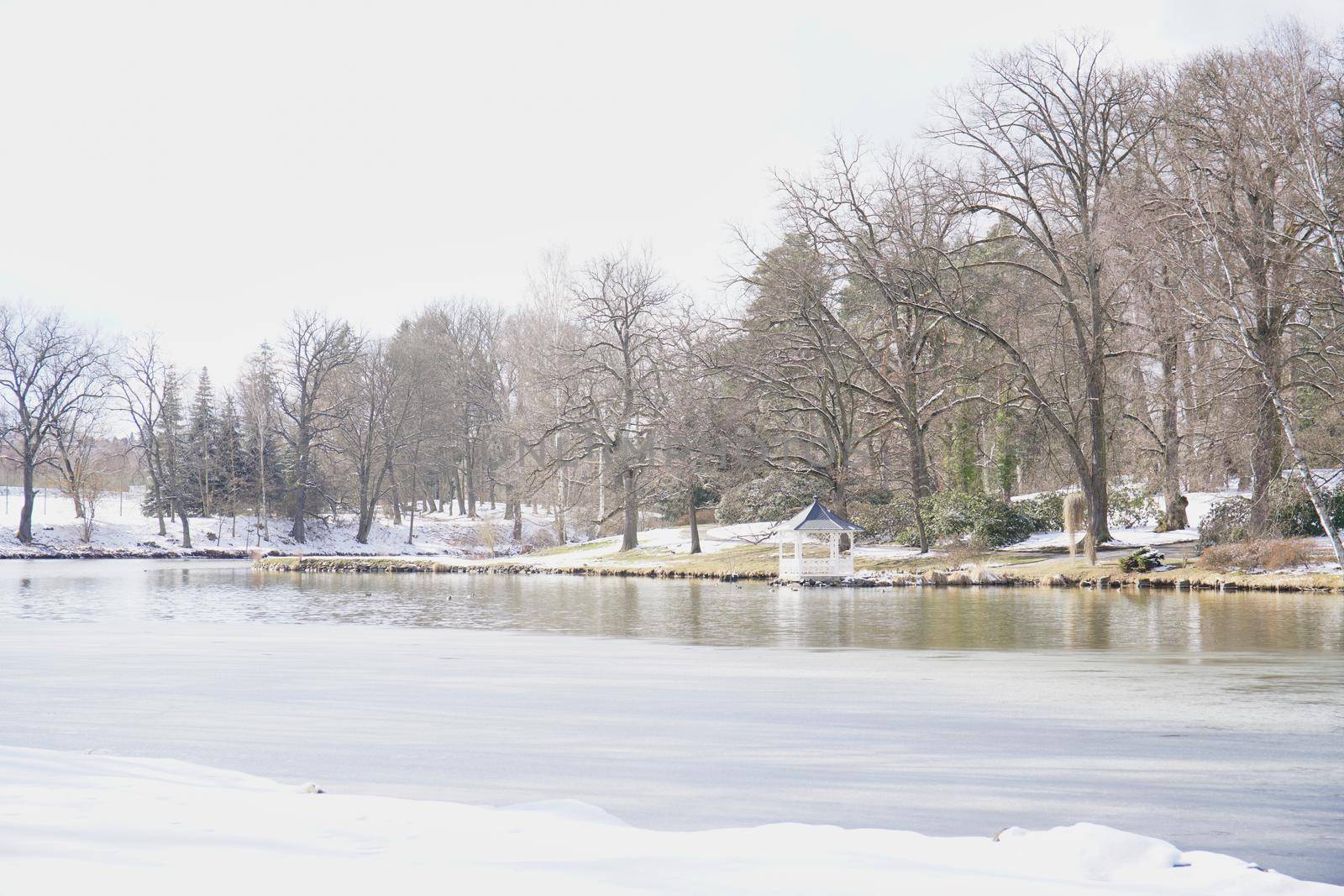 Winter in Stirin park and golf course