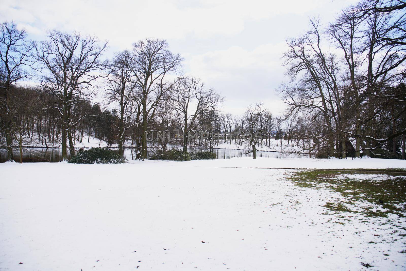 Winter in Stirin park and golf course