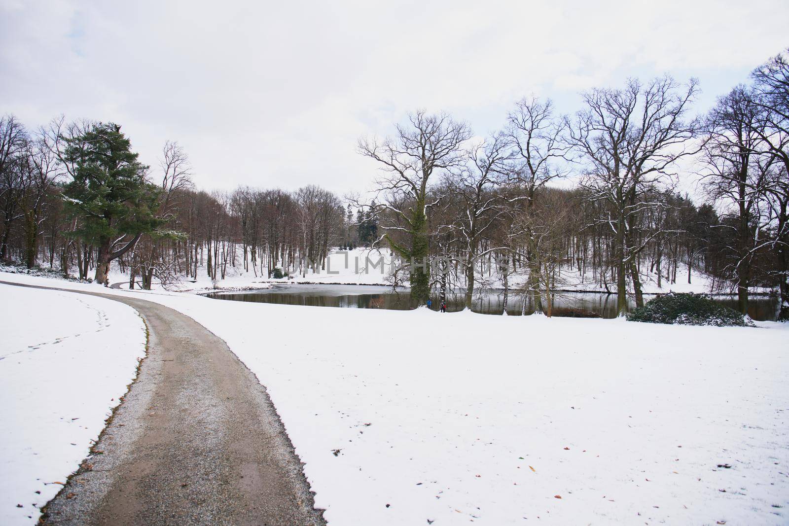 Winter in Stirin park and golf course