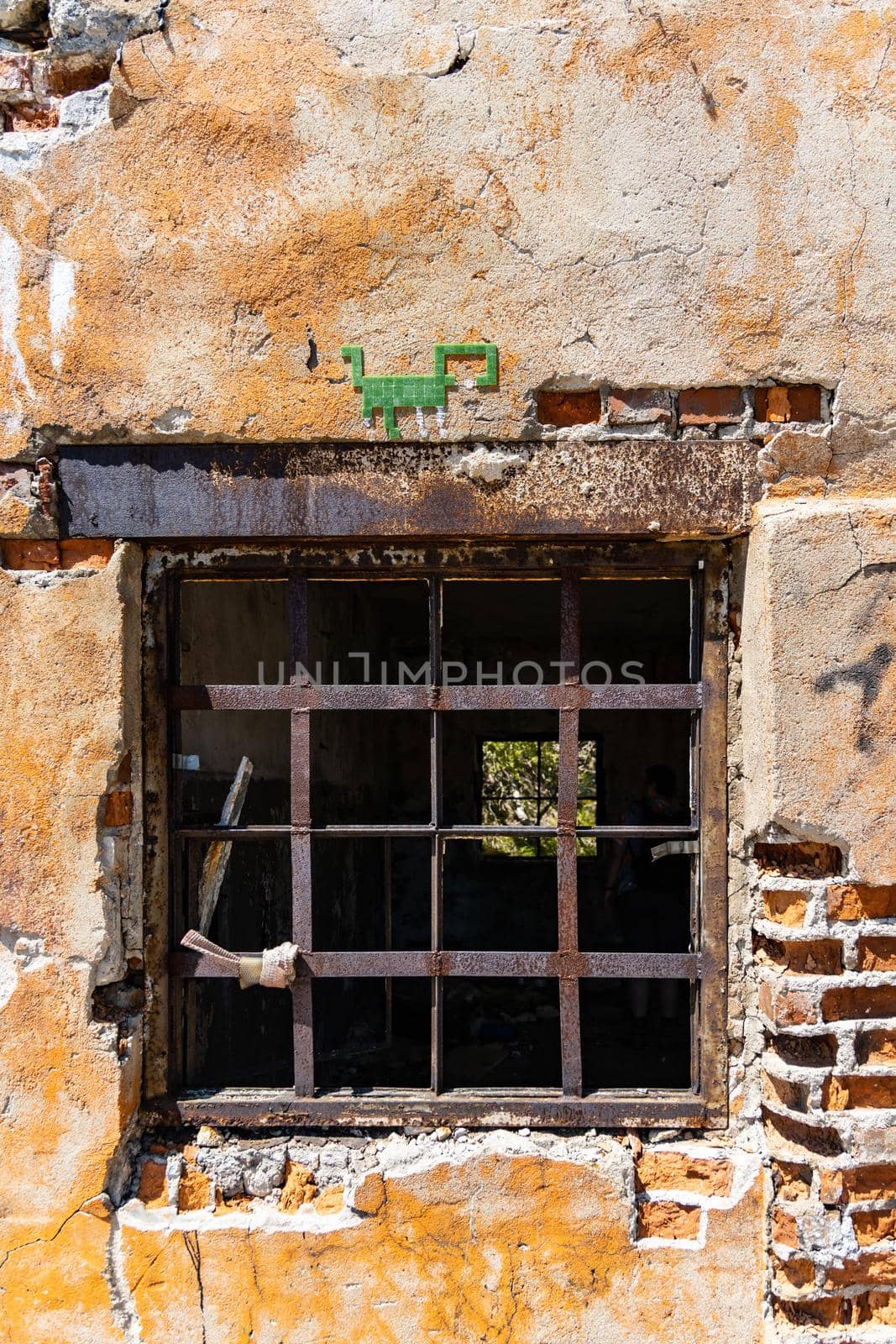 Urban exploration of old buildings ruins of old quartz mine Stanislaw