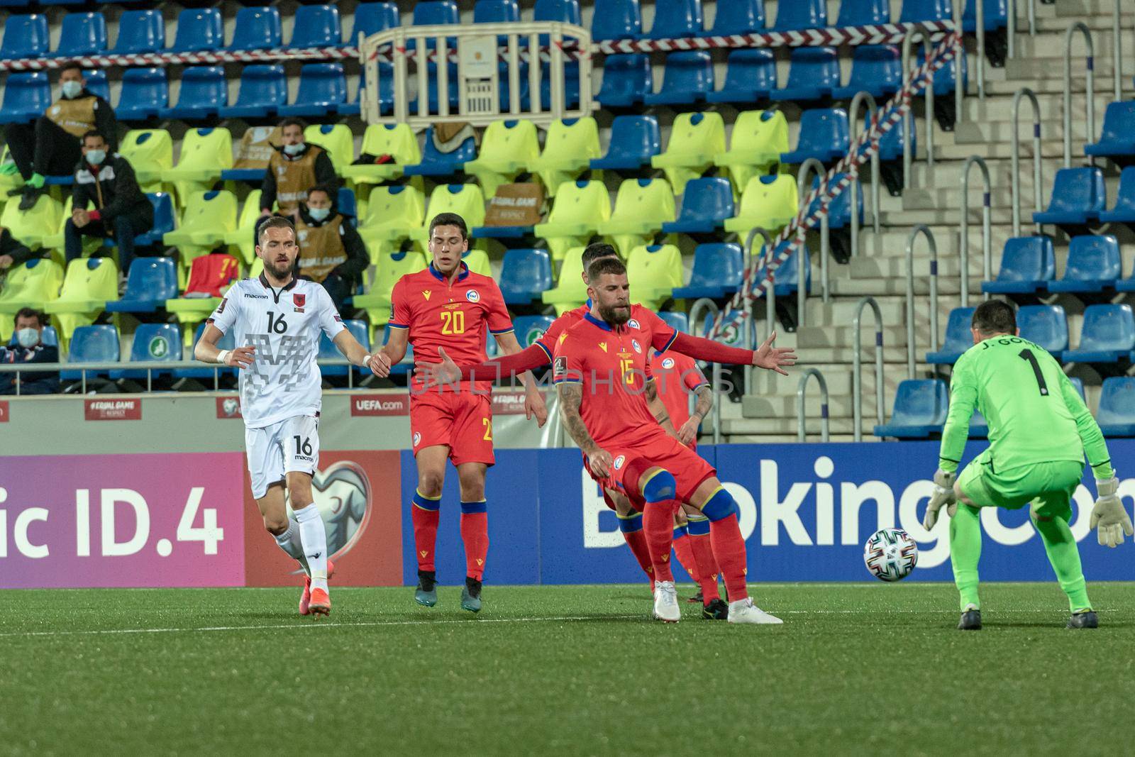 Andorra La Vella, Andorra : 2021 March 25 : Josep Gomes AND in the Qatar 2022 World Cup Qualifying match.