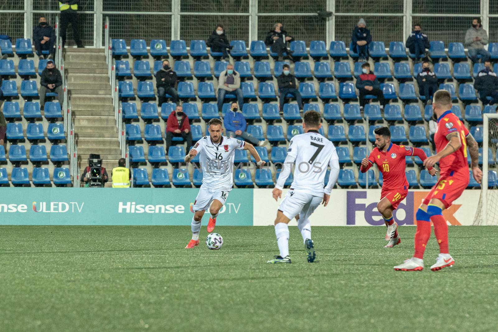 Andorra La Vella, Andorra : 2021 March 25 : Sokol Cikalleshi ALB in the Qatar 2022 World Cup Qualifying match.